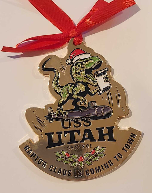 Coin/Christmas Ornament - Raptor Claus