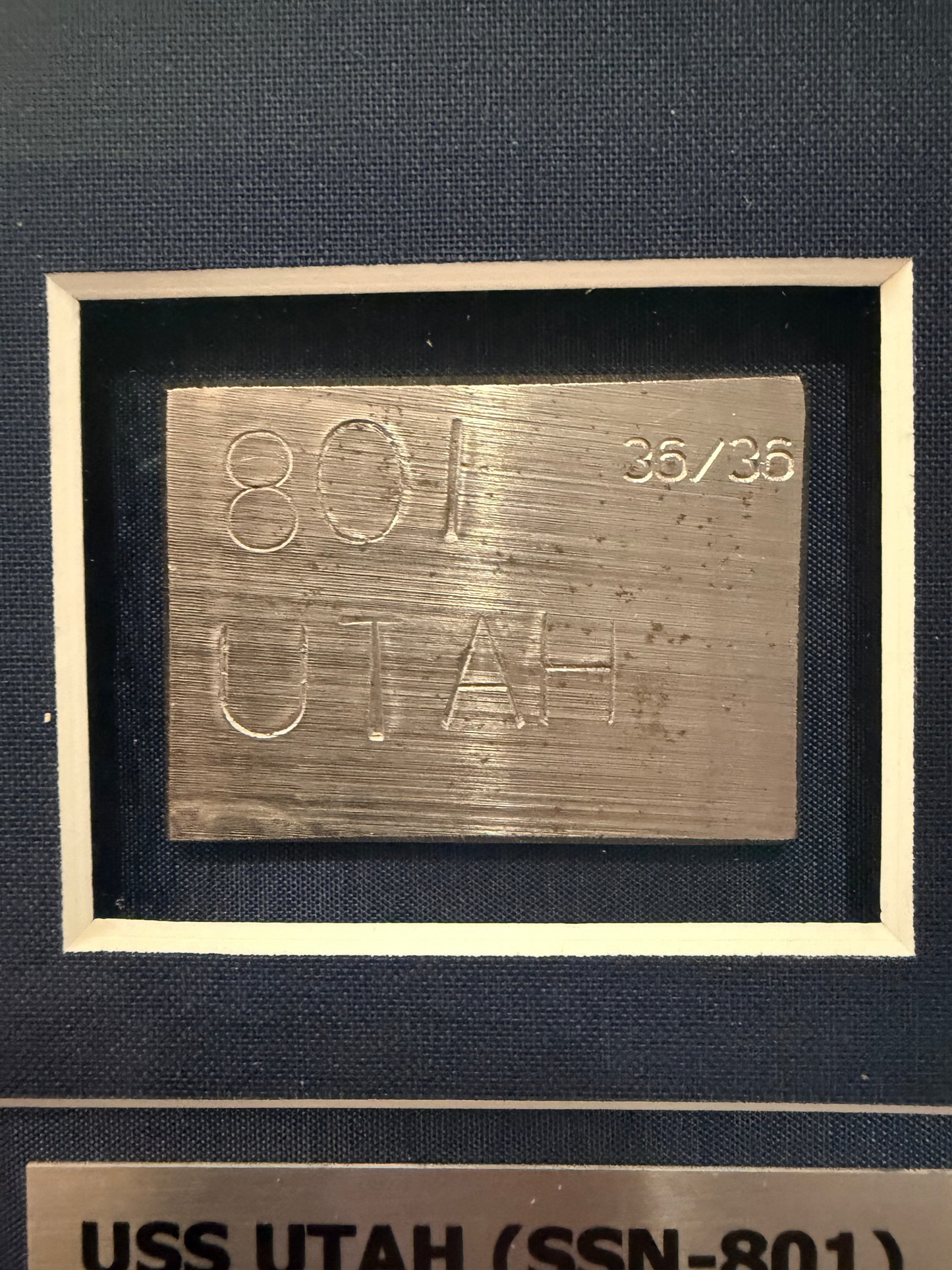 Museum Quality Hull Testing Artifact