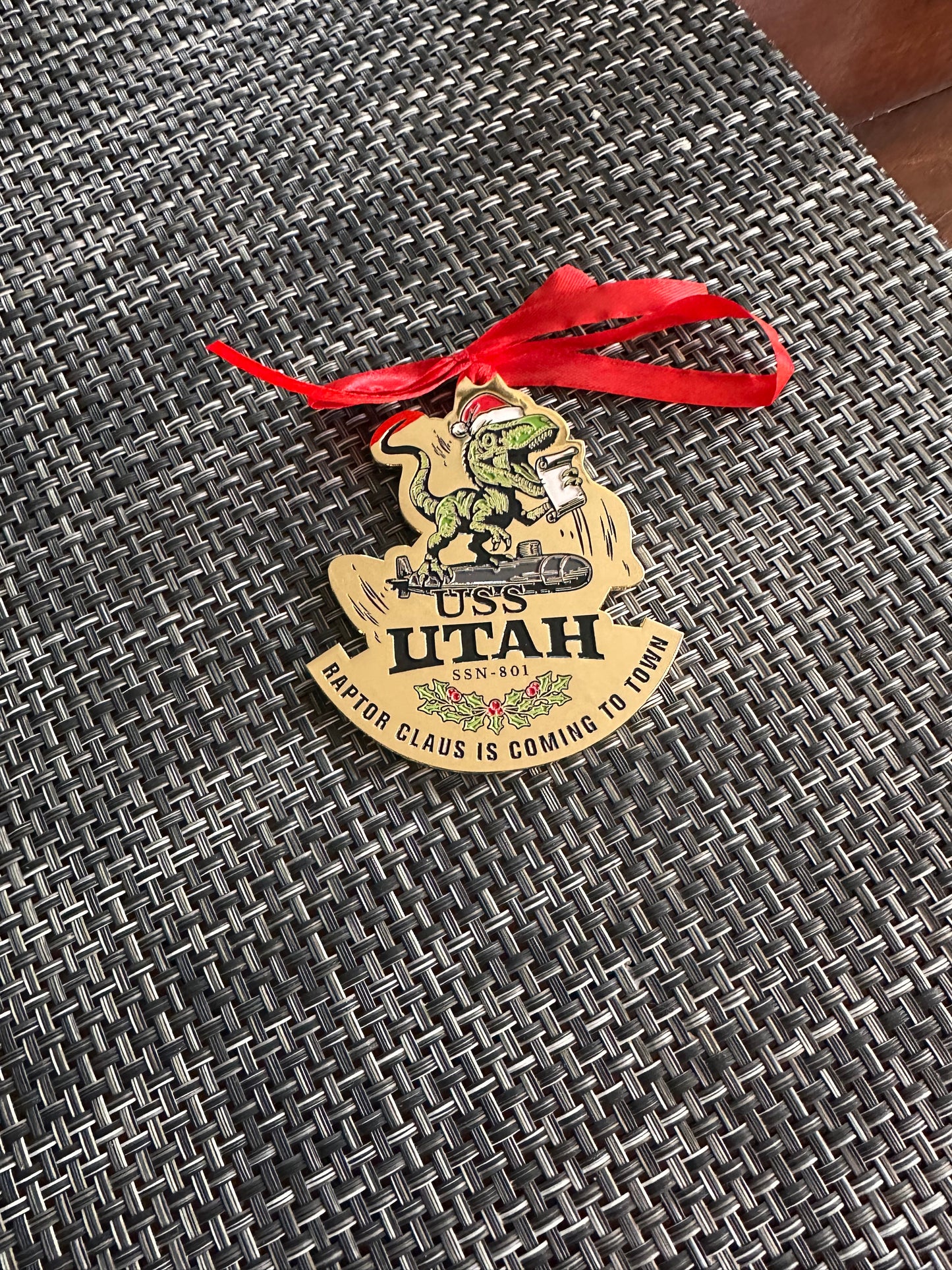 Raptor Claus Christmas Ornament