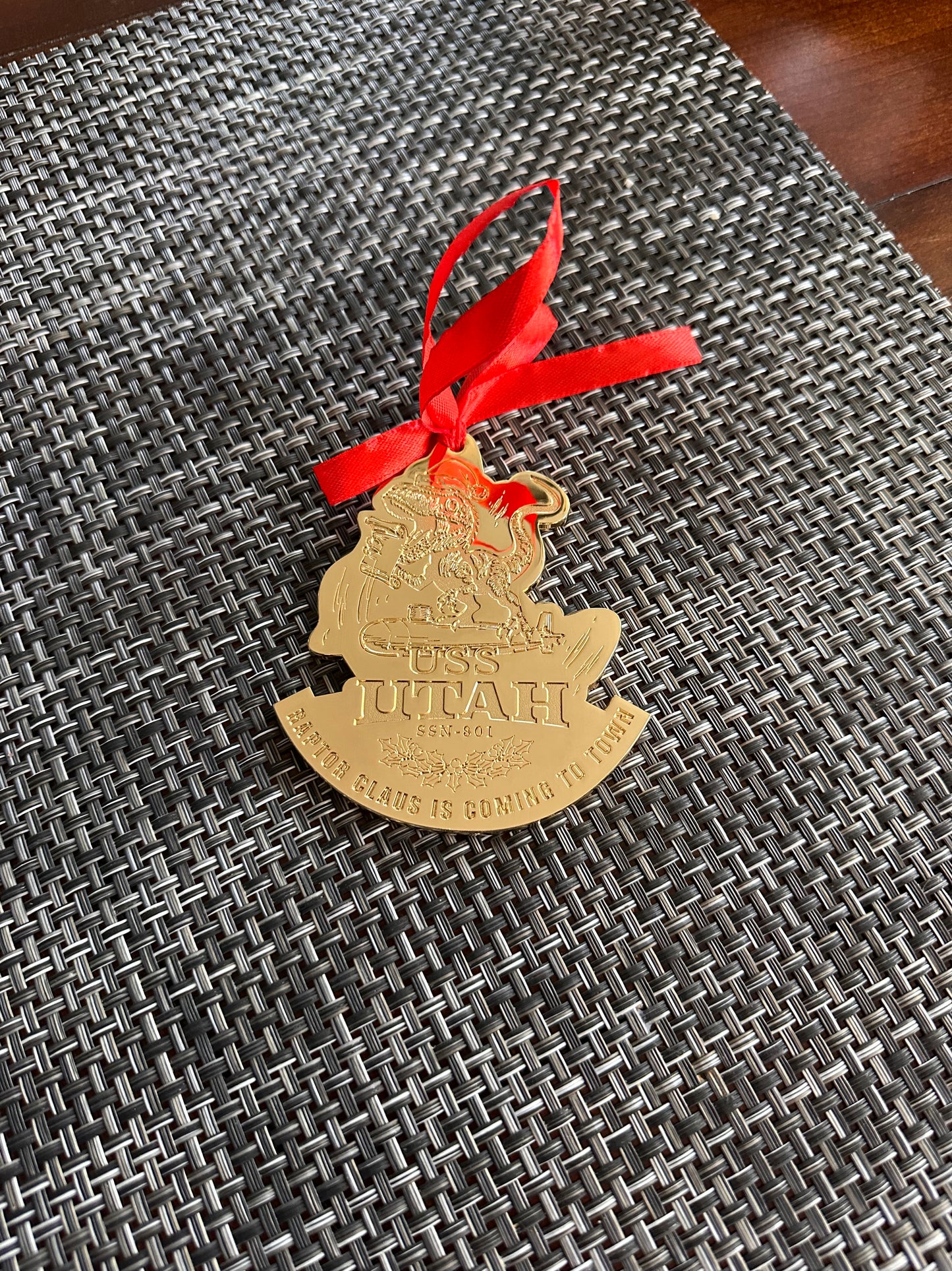 Raptor Claus Christmas Ornament